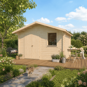 26% Rabatt ✓ Gartenhütte Lexi 44 J Premium | Satteldach | Massivholz | 4 × 4 m Unkategorisiert online kaufen