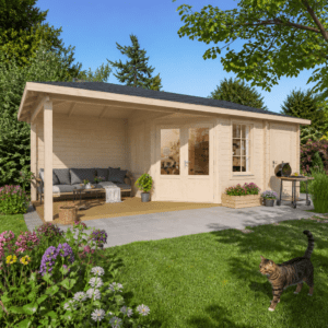 26% Rabatt ✓ 6 × 4 m | Gartenhütte Lisa 44 E Klassik | Terrasse | Massivholz Unkategorisiert online kaufen
