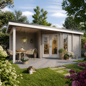 26% Rabatt ✓ 6 × 4 m | Gartenhütte Lisa 44 E Modern | Terrasse | Massivholz Unkategorisiert online kaufen