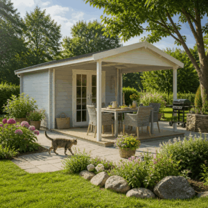 26% Rabatt ✓ 3 × 3 m | Gartenhütte Luise 40 C | Vordach | Satteldach | modern | klassisch Unkategorisiert online kaufen