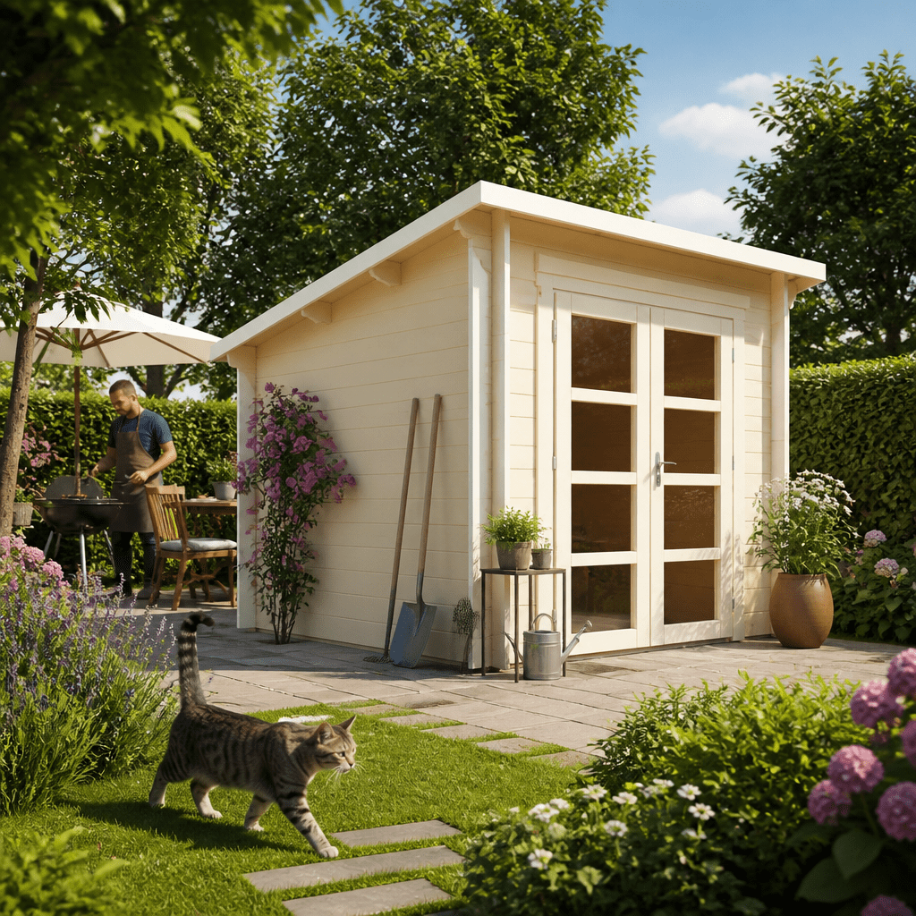 26% Rabatt ! Fjordholz Gartenhütte Modell Max 44 C 4x3m