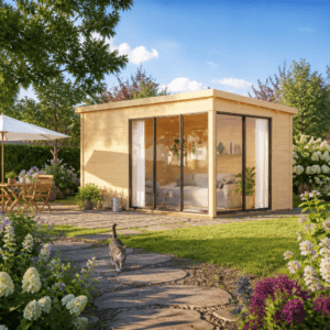 26% Rabatt ✓ 4 × 3 m | Gartenhütte Mia 28 E | Pultdach | modern | Massivholz Unkategorisiert online kaufen 26% Rabatt ✓ 4 × 3 m | Gartenhütte Mia 28 E | Pultdach | modern | Massivholz Unkategorisiert online kaufen