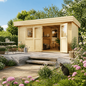 26% Rabatt ✓ 6 × 4 m | Gartenhütte Miriam 44 A Classic | Flachdach | modern | Massivholz Unkategorisiert online kaufen
