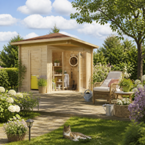 26% Rabatt ! Gartenhütte Modell Nelly 28 D 3x3m Unkategorisiert online kaufen