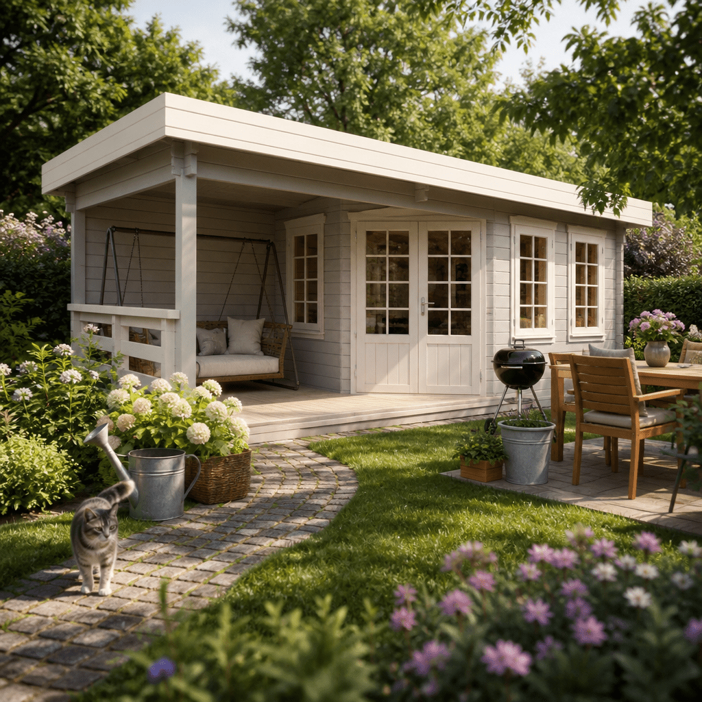 26% Rabatt ! Fjordholz Gartenhütte Modell Nora 44 F Klassik 7x5m