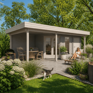 26% Rabatt ✓ 8 × 4 m | Gartenhütte Nora 44 H Modern | Massivholz Unkategorisiert online kaufen