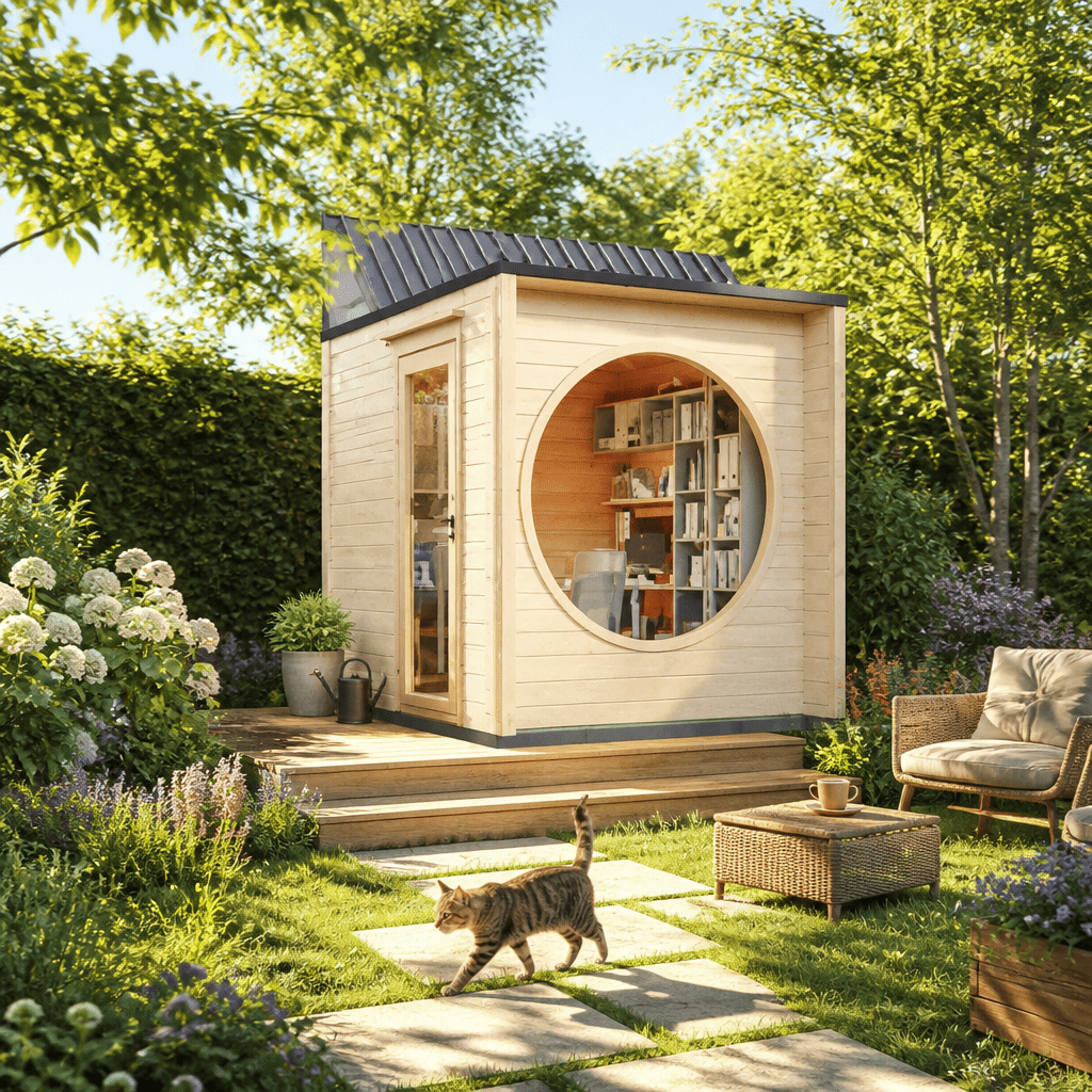 26% Rabatt ✓ 4 × 4 m | Gartenhütte Office Box Größe XXS n | modern | Massivholz