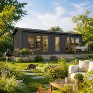 26% Rabatt ✓ 7 × 4 m | Gartenhütte Officehouse 44 | Satteldach | klassisch | Massivholz Unkategorisiert online kaufen
