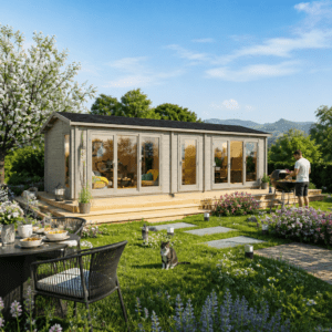 26% Rabatt ✓ Gartenhütte Officehouse 70 | Satteldach | klassisch | Massivholz | 6 × 4 m Unkategorisiert online kaufen