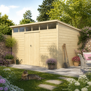 26% Rabatt ✓ 4 × 3 m | Gartenhütte Q-Line 10,80 m² | Pultdach | modern Unkategorisiert online kaufen