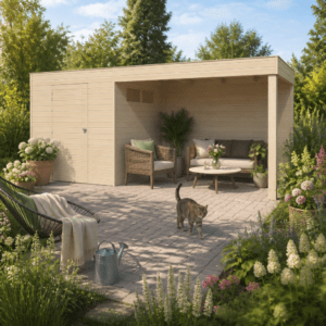 29% Rabatt ✓ 6 × 4 m | Gartenhütte QB-Line 4,41 m² + Anbau | Pultdach | Flachdach | modern Unkategorisiert online kaufen 29% Rabatt ✓ 6 × 4 m | Gartenhütte QB-Line 4,41 m² + Anbau | Pultdach | Flachdach | modern Unkategorisiert online kaufen