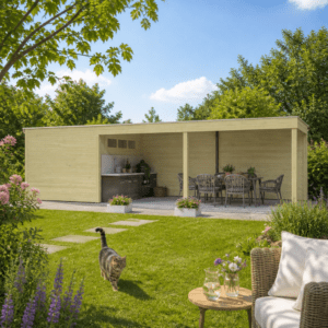 26% Rabatt ✓ 6 × 4 m | Gartenhütte QB-Line 9,00 m² + 600 cm Anbau | Pultdach | Flachdach | modern Unkategorisiert online kaufen 26% Rabatt ✓ 6 × 4 m | Gartenhütte QB-Line 9,00 m² + 600 cm Anbau | Pultdach | Flachdach | modern Unkategorisiert online kaufen