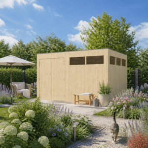 26% Rabatt ✓ 4 × 3 m | Gartenhütte QBV3-Line 11,89 m² | Pultdach | Flachdach | modern Unkategorisiert online kaufen