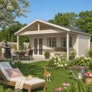 26% Rabatt ! Gartenhütte Modell Rolf 44 B mit Vordach 6x4m Unkategorisiert online kaufen