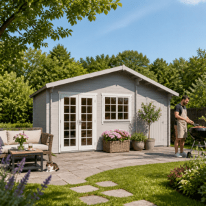 26% Rabatt ✓ 6 × 4 m | Gartenhütte Rolf 44 D | Satteldach | klassisch | Massivholz Unkategorisiert online kaufen