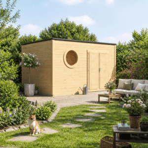 26% Rabatt ✓ 4 × 3 m | Gartenhütte Rondo 40 C | modern | Massivholz Unkategorisiert online kaufen