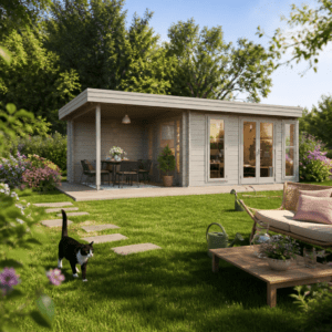 26% Rabatt ✓ Gartenhütte Ronya 70 | Flachdach | modern | Massivholz | 7 × 4 m Unkategorisiert online kaufen