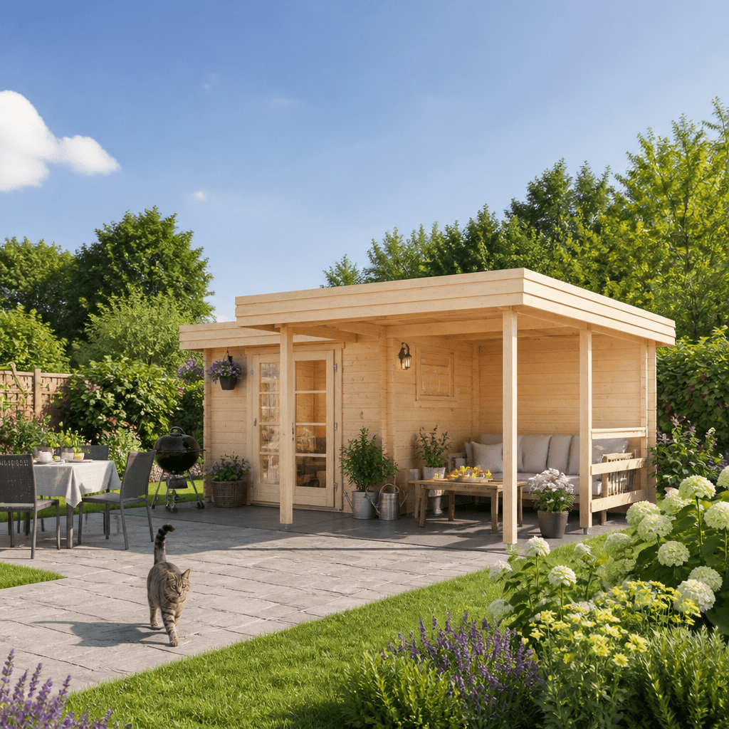 26% Rabatt ! Fjordholz Gartenhütte Modell Roxana 44 6x5m