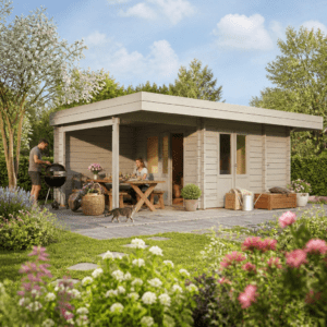 26% Rabatt ✓ Gartenhütte Samuel 44 | Flachdach | modern | Massivholz Unkategorisiert online kaufen