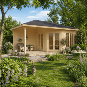 26% Rabatt ✓ 7 × 4 m | Gartenhütte Silke 44 | Massivholz Unkategorisiert online kaufen