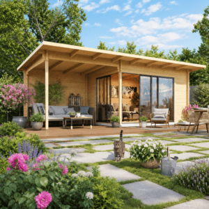 26% Rabatt ✓ 7 × 4 m | Gartenhütte Starla 44 C | Massivholz Unkategorisiert online kaufen