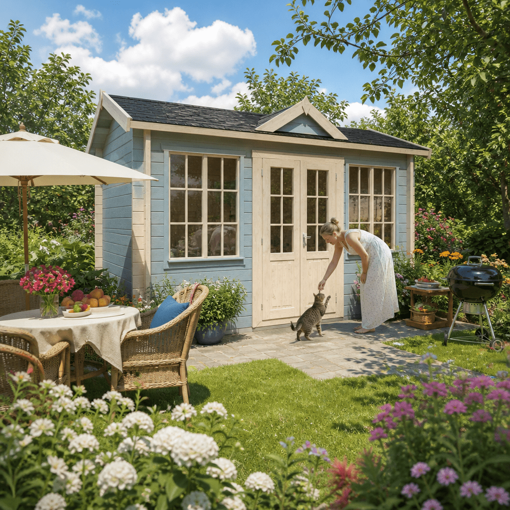 26% Rabatt ✓ 4 × 3 m | Gartenhütte Teehaus Cambridge 44 | klassisch | Massivholz