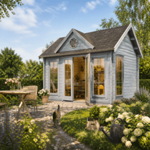 26% Rabatt ✓ 6 × 4 m | Gartenhütte Teehaus Glasgow 44 A | klassisch | Massivholz Unkategorisiert online kaufen