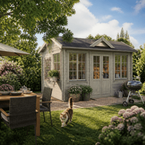 26% Rabatt ! Fjordholz Gartenhütte Modell Teehaus Oxford 44 4x4m Unkategorisiert online kaufen