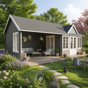 26% Rabatt ✓ Gartenhütte Teehaus Westminster 44 | klassisch | Massivholz | 8 × 4 m Unkategorisiert online kaufen