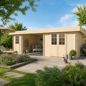 26% Rabatt ✓ Gartenhütte Vaasa 44 | Flachdach | modern | Massivholz | 8 × 3 m Unkategorisiert online kaufen