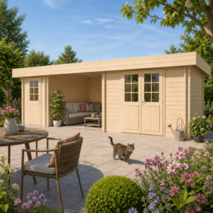 26% Rabatt ✓ Gartenhütte Vaasa 70 | Flachdach | modern | Massivholz | 8 × 3 m Unkategorisiert online kaufen