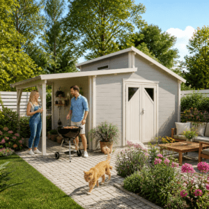 26% Rabatt ✓ 6 × 4 m | Gartenhütte Varianta 44 F +SD | Schleppdach | klassisch | Massivholz Unkategorisiert online kaufen