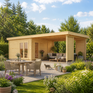 26% Rabatt ✓ 10 × 6 m | Gartenhütte Gartenlounge Carlise 44 | Massivholz Unkategorisiert online kaufen