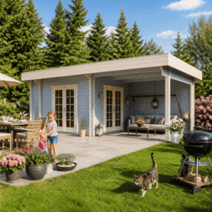 26% Rabatt ✓ 6 × 4 m | Gartenhütte Gartenlounge Petra 44 B | Terrasse | modern | Massivholz Unkategorisiert online kaufen