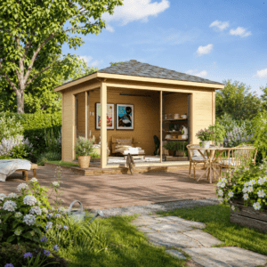 26% Rabatt ✓ Gartenhütte Gartenpavillon Alu 44 B | Massivholz Unkategorisiert online kaufen