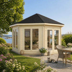 26% Rabatt ✓ Gartenhütte Gartenpavillon Modern 12 m² mit 4 Fenstern | Massivholz Unkategorisiert online kaufen