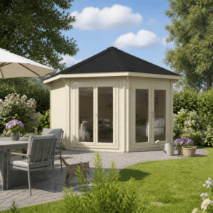 26% Rabatt ✓ Gartenhütte Gartenpavillon Modern 17 m² mit 2 Fenstern | Massivholz Unkategorisiert online kaufen