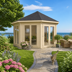 26% Rabatt ✓ Gartenpavillon Modern 17 m² mit 4 Fenstern | Massivholz Unkategorisiert online kaufen