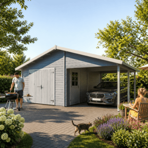 26% Rabatt ✓ Holzgarage mit Carport Bjarne 70 Unkategorisiert online kaufen