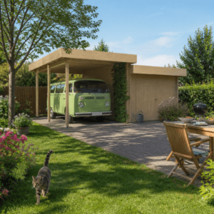 26% Rabatt ✓ Holzgarage mit Carport Keitum 70 Unkategorisiert online kaufen