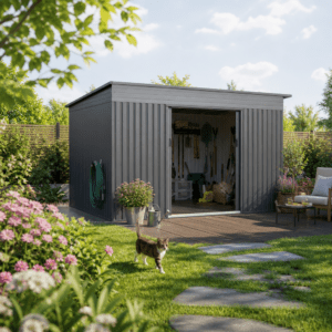 27% Rabatt ✓ 4 × 3 m | Metall Gerätehaus Rheinfeld 10,20 m² | Schiebetür | Pultdach | modern Unkategorisiert online kaufen 27% Rabatt ✓ 4 × 3 m | Metall Gerätehaus Rheinfeld 10,20 m² | Schiebetür | Pultdach | modern Unkategorisiert online kaufen