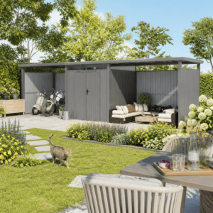 33% Rabatt ✓ 7 × 6 m | Metall Gerätehaus Style 4,45 m² Spar-Set 4 | modern Unkategorisiert online kaufen
