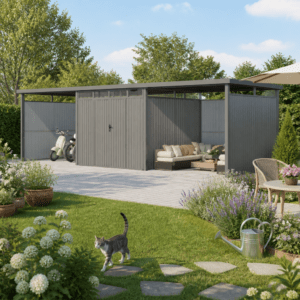 37% Rabatt ✓ 6 × 4 m | Metall Gerätehaus Style 7,56 m² Spar-Set-4 | modern Unkategorisiert online kaufen 37% Rabatt ✓ 6 × 4 m | Metall Gerätehaus Style 7,56 m² Spar-Set-4 | modern Unkategorisiert online kaufen