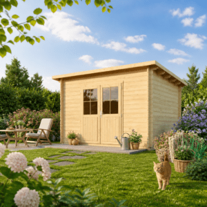 26% Rabatt ✓ 3 × 3 m | Pultdach Gartenhütte Ezra 4D natur | Massivholz Unkategorisiert online kaufen