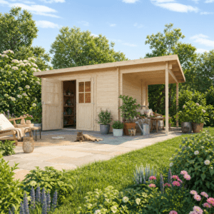 26% Rabatt ✓ 5 × 4 m | Pultdach Gartenhütte Ezra 5G | Schleppdach | klassisch | Massivholz Unkategorisiert online kaufen