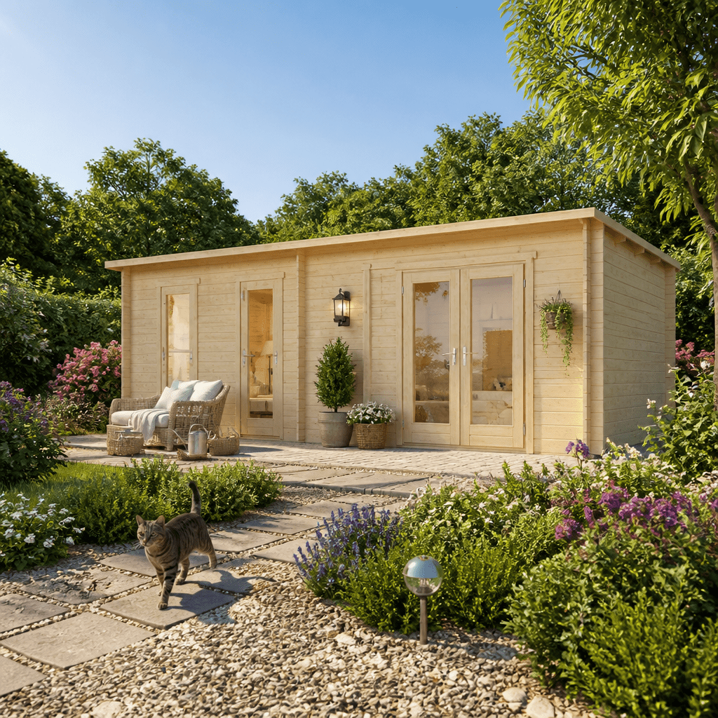 26% Rabatt ✓ 6 × 3 m | Pultdach Gartenhütte Mali 28 E | klassisch | Massivholz