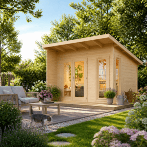 26% Rabatt ✓ 3 × 3 m | Pultdach Gartenhütte Monica 28 B | Terrasse | modern | Massivholz Unkategorisiert online kaufen