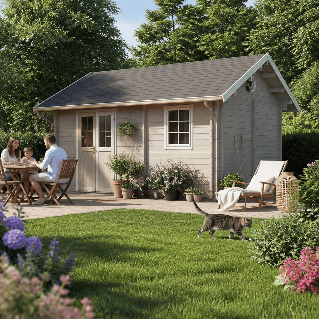 26% Rabatt ✓ 6 × 4 m | Satteldach Gartenhütte Carolina 40 | modern | klassisch | Massivholz