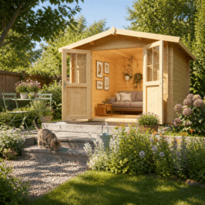 26% Rabatt ✓ 3 × 3 m | Satteldach Gartenhütte Eliza 3D | Massivholz Unkategorisiert online kaufen