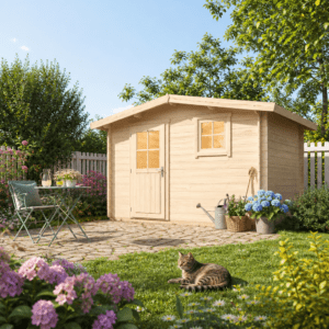 25% Rabatt ✓ 3 × 3 m | Satteldach Gartenhütte Eliza 4B | Massivholz Unkategorisiert online kaufen